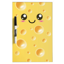 Fromage heureux mignon de Kawaii Tableau Effaçable À Sec