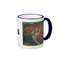 froncement de sourcils de clown tasse