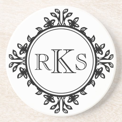 frontière blanche de feuille de noir royal de lett dessous de verres