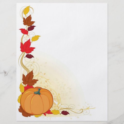 Frontière d'automne de citrouille prospectus personnalisés