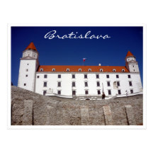 frontière de bleu de château de Bratislava Carte Postale