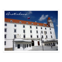 frontière de ciel de château de Bratislava Carte Postale