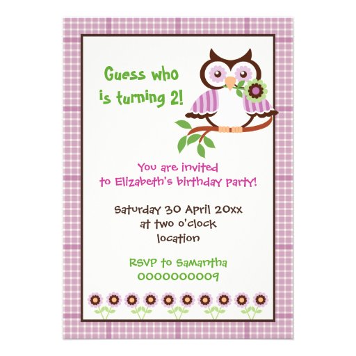 Frontière de pourpre de partie d'anniversaire de e cartons d'invitation