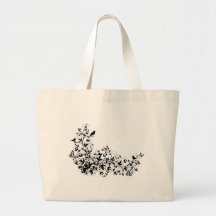 frontière florale abstraite sac fourre-tout