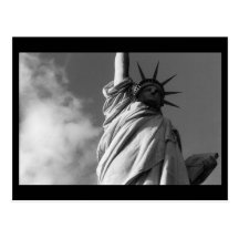 frontière noire et blanche de liberté carte postale