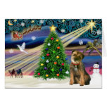 Frontière Terrier magique de Noël Carte De Vœux