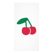 Fruit de cerise cartes de vœux avec photo