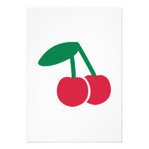 Fruit de cerise invitation personnalisable