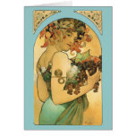Fruit de ~ d'Alphonse Mucha (1897) Carte De Vœux
