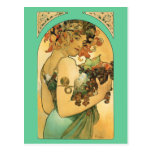 Fruit de ~ d'Alphonse Mucha (1897) Carte Postale