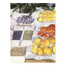 Fruit montré sur un tenir prêt Gustave Caillebotte Carte Postale