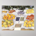 Fruit montré sur un tenir prêt Gustave Caillebotte Poster