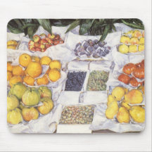 Fruit montré sur un tenir prêt Gustave Caillebotte Tapis De Souris