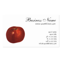 Fruit vintage ; Apple red delicious mûr Modèle De Carte De Visite
