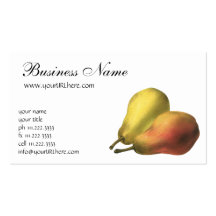 Fruit vintage ; Poires Modèle De Carte De Visite