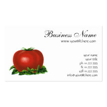 Fruits et légumes vintages ; Tomate mûre rouge Modèle De Carte De Visite