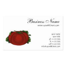 Fruits et légumes vintages ; Tomate mûre rouge Modèles De Cartes De Visite