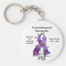 FTD, ruban Frontotemporal de conscience de démence Porte-clef