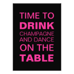 Fuchsia Dancing 30th Birthday Invitation
