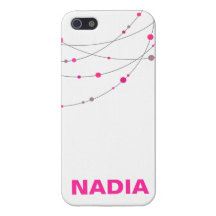 Fuschia blanc élégant des brins | coque iPhone 5