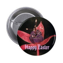 FUSIA BLOSSEM, goupille HEUREUSE de PÂQUES Badges