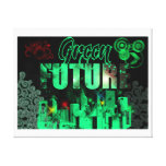 Futur art vert de toile toile tendue sur châssis