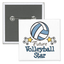Futur bouton d'étoile de volleyball badges avec agrafe