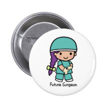 Futur chirurgien - fille pin's