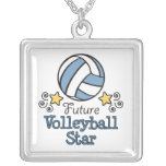 Futur collier d'argent sterling d'étoile de volley
