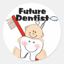Futur dentiste adhésifs ronds
