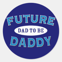 Futur papa - papa à être autocollants ronds