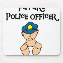 Futur policier de bébé tapis de souris