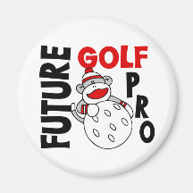 Futur singe de chaussette de professionnel de golf magnets pour réfrigérateur