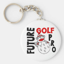 Futur singe de chaussette de professionnel de golf porte-clé