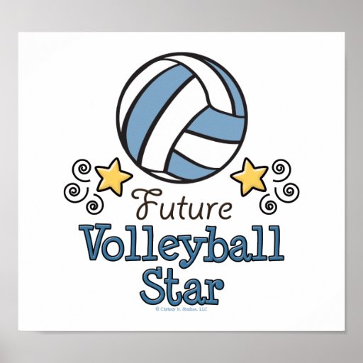 Future affiche d'étoile de volleyball