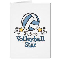 Future carte de note de blanc d'étoile de volleyba
