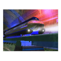Future carte postale de train