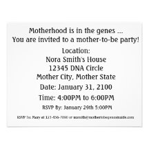 Future mère intérieure de gènes de maman (reproduc carton d'invitation