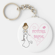 Futurs T-shirts et cadeaux de jeune mariée de brun Porte-clef