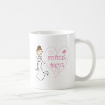 Futurs T-shirts et cadeaux de jeune mariée de brun Tasses À Café