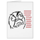 Fuuuu de fuuu de type de rage cartes de vœux