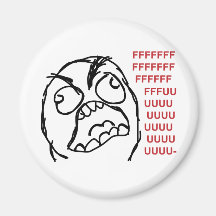 Fuuuu de fuuu de type de rage magnets pour réfrigérateur