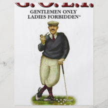 G.O.L.F. DAMES DE MESSIEURS SEULEMENT INTERDITES PROSPECTUS PERSONNALISÉS