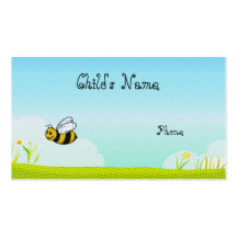 Gaffez la télécarte des enfants d'abeille cartes de visite personnelles