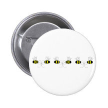 Gaffez les arcs d'abeille dans un bouton de rangée pin's avec agrafe