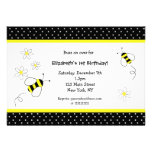 Gaffez les invitations d'anniversaire d'abeille