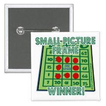Gagnant de cadre de tableau de bouton de bingo-tes badges avec agrafe