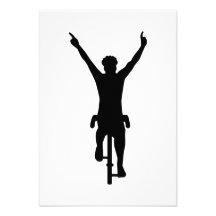 Gagnant de cycliste invitations personnalisées
