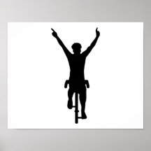 Gagnant de cycliste posters