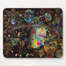 Galaxie des planètes 2859b de collage de feux d'ar tapis de souris